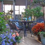 Inviting Deck Full of Flowers