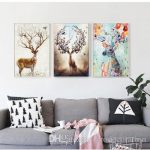2019 Nordic Elk Decorative Painting Living Room Home Wall Hanging