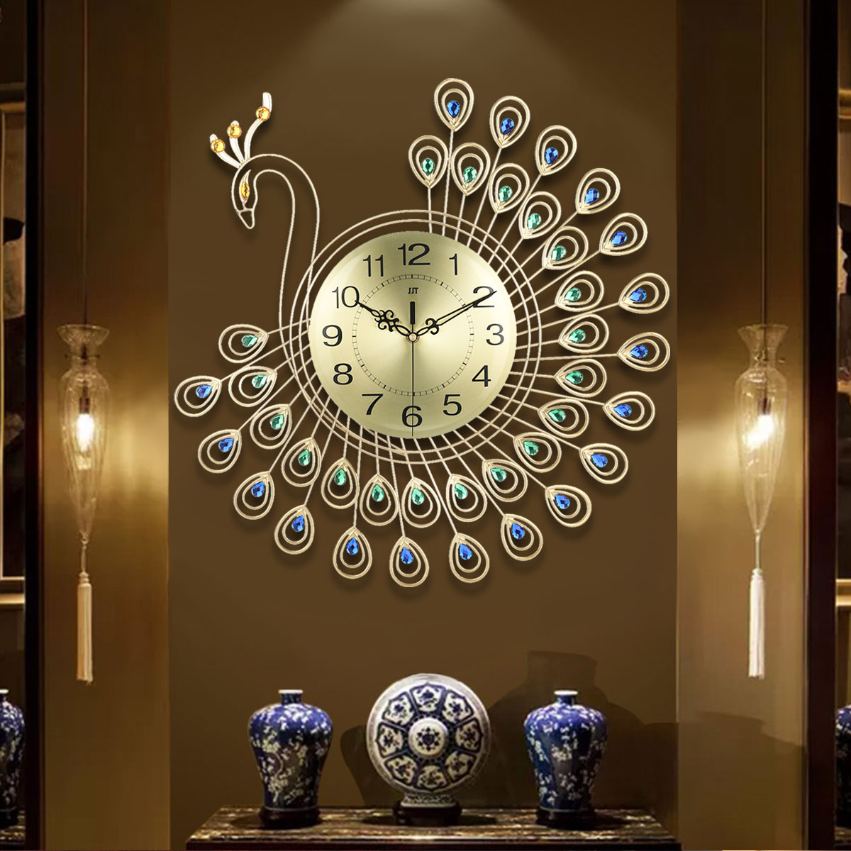 21inch Non Ticking Creative Decorative Luxury Silent 3D Large