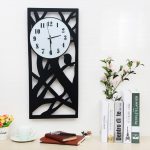Big Size Wooden Wall Clock Living Room Black and White Clock