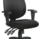 Global Fabric Computer and Desk Office Chair, Adjustable Arms, Black