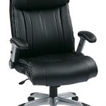 Office Star WorkSmart Leather Executive Office Chair, Adjustable
