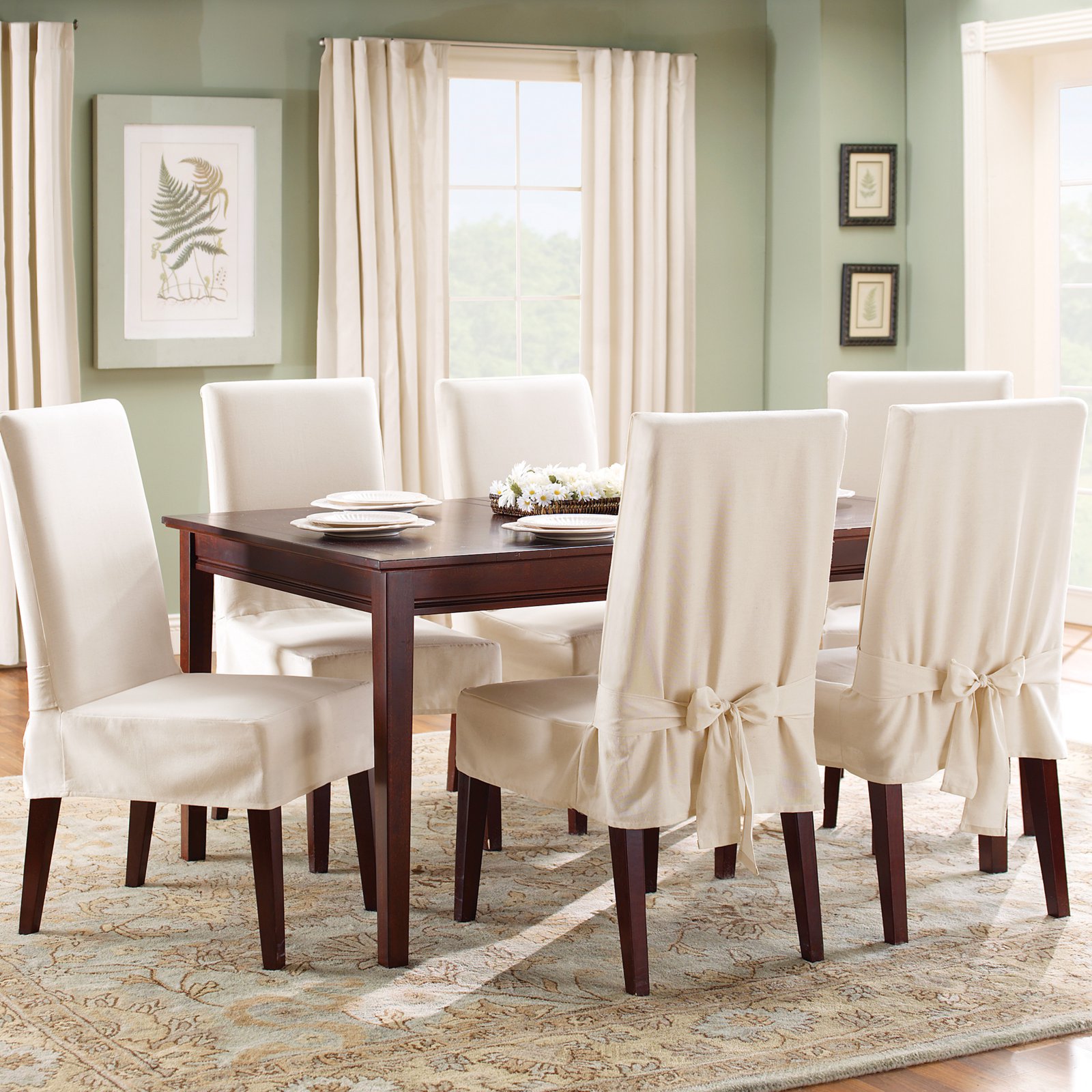 Sure Fit Cotton Duck Dining Room Chair Cover - Walmart.com