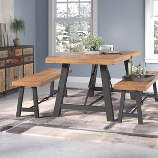 Dining Table with Bench Kitchen & Dining Room Sets You'll Love | Wayfair