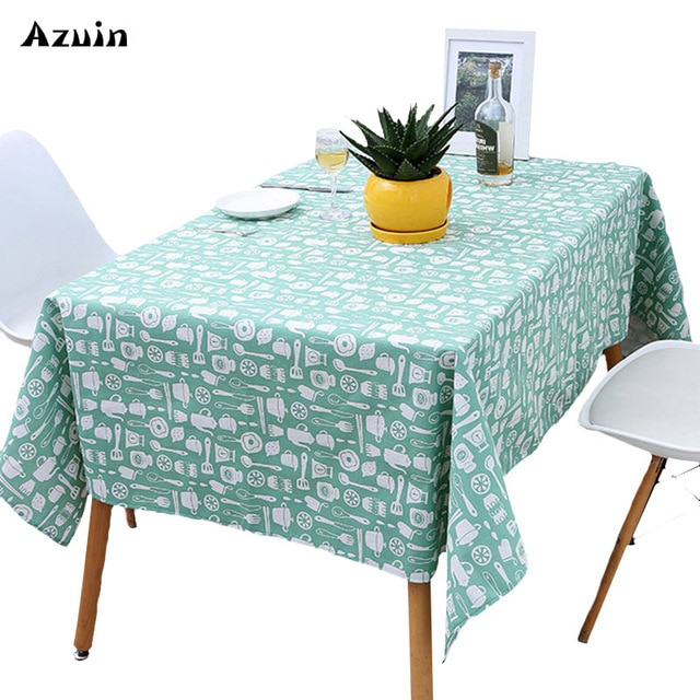 Waterproof Rectangular Table Cloth Cotton Linen Tablecloth Home