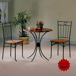 Amazon.com - Metal Dining Table Set Dining Table With 2 Chairs Round