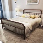 Amazon.com: TEMMER Metal Bed Frame Queen Size with Headboard and