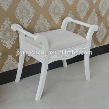 White Washed Hot Sell Wood Living Room Chair Dressing Table Chair