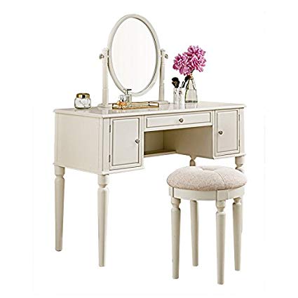 Amazon.com: SEESUU Dressing Table with Mirror Vanity Mirrored Makeup