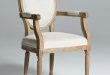 Round Back Dining Chairs Arm Chair | Natural Wood Legs Dining Chair