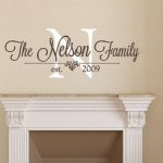 Family Monogram Wall Decal Personalized Family Wall Decal | Etsy