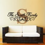 Personalized Family Monogram Decal Custom Family Name Wall Decal