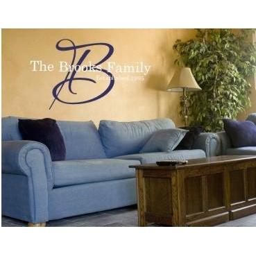 Signature Family Monogram Wall Decal - Jack and Jill Boutique