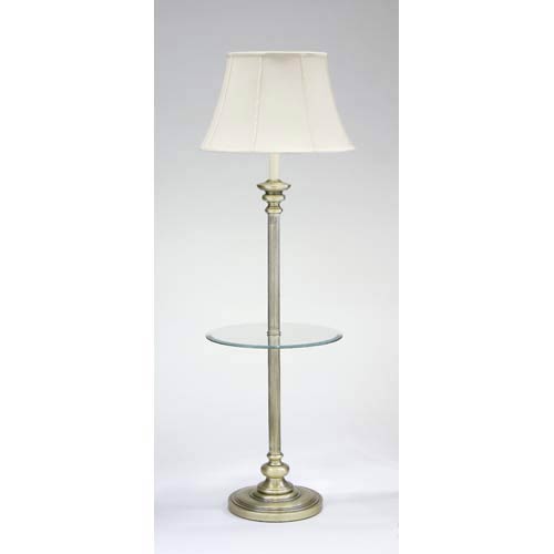 Cozy Floor Lamp With Table Attached antique brass - Lighting and