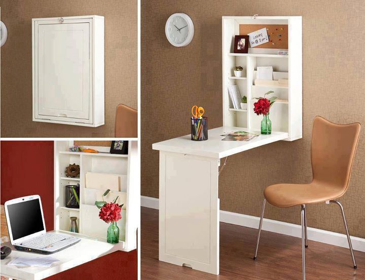 Wall Mounted Folding Desk Ideas for Small Space Living | HomesFeed