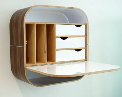 Tiny-Ass Apartment: Above the fold: 10 wall-mounted folding desks