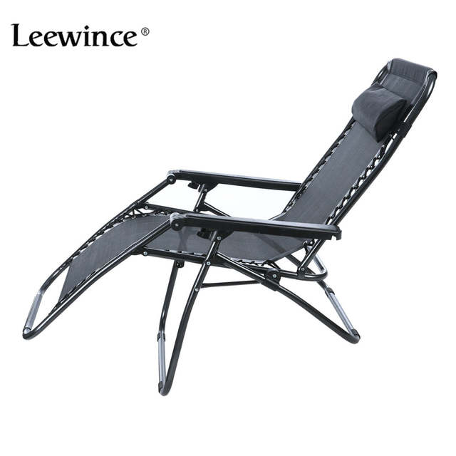 Online Shop Leewince Folding Zero Gravity Reclining Lounge Portable