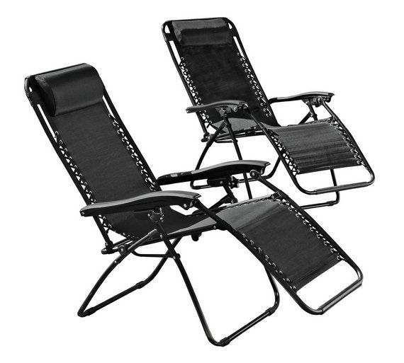 55 - Buy HOME Reclining Sun Loungers - Set of 2 at Argos.co.uk