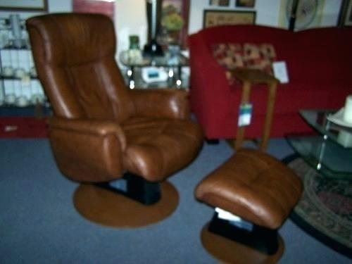 Fabric Glider Rocker Recliner With Ottoman Leather Used Brown And R