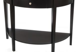 Large Half Moon/Round Hall Table with Drawer - Console Tables - by