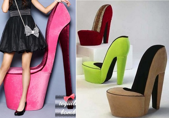 Sit Comfortably in These High Heeled Stiletto Shoe Chairs - AllDayChic