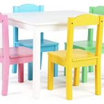 Amazon.com: Tot Tutors TC714 Pastel Collection Kids Wood Table & 4