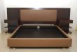 Modern King Platform Bed Frame Built In Side Table And Height