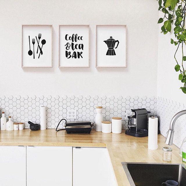 Set of 3 Prints| Kitchen Decor Posters| Printable Kitchen Wall Art