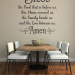 Bless the Food Before Us Wall Decal, Kitchen Wall Art, Dining Room