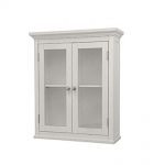 Amazon.com: Classique Elegant Wood Wall Cabinet (White), Two Glass