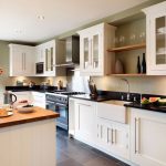 Image result for black worktop beech cabinet kitchen ideas | Kitchen