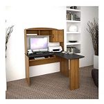 Amazon.com: Corner L Shaped Office Desk with Hutch, Black and Alder