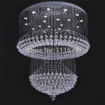 new modern crystal lamp large crystal chandeliers lustres foyer