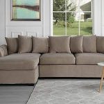 Amazon.com: Modern Large Tufted Velvet Sectional Sofa, Scroll Arm L