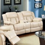 Barbado 3 Pieces Ivory Bonded Leather Recliner Sofa Set - Shop for