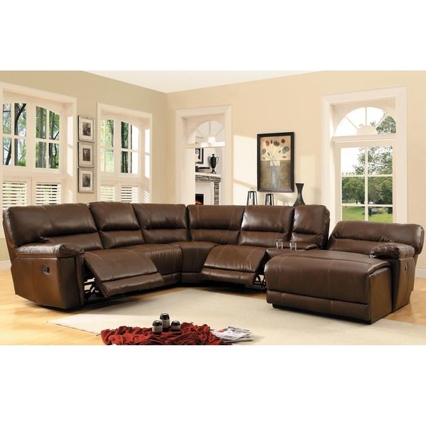Hardy Bonded Leather Reclining Sectional with Chaise$2300 | My New