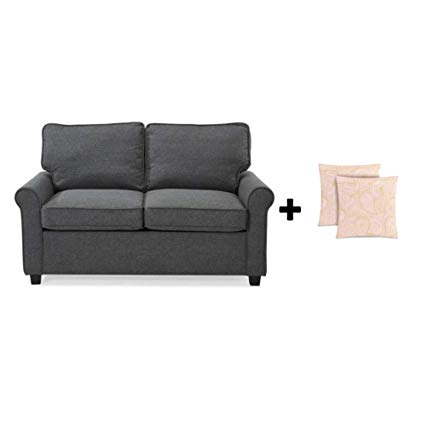 Amazon.com: Alex's New Sofa Sleeper Black Convertible Couch loveseat