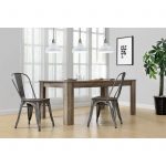 DHP Fusion Metal Dining Chair with Wood Seat, Set of 2, Various