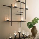 Modern Grid Candle Sconce | metal art | Modern apartment decor