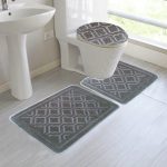 Add modern 4 piece bathroom rug set to make your it attractive and