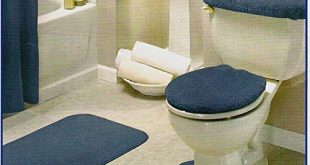 Add modern 4 piece bathroom rug set to make your it attractive and