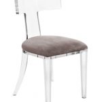 Tristan Acrylic Klismos Chair - Contemporary Transitional Art Deco