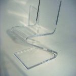 Modern Acrylic and Lucite Z Chair