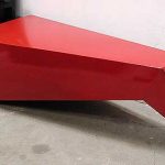 Bent Pyramid Table modern functional art furniture by sculptor Bruce