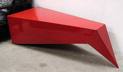 Bent Pyramid Table modern functional art furniture by sculptor Bruce