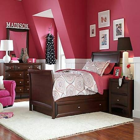Ivy League Cherry 6 Pc Full Sleigh Bedroom | Girls Room | Girls