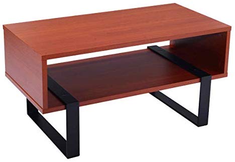 Amazon.com: Giantex Coffee Table End Table Wood and Metal Modern