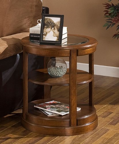 Amazon.com: Round End Table with Glass Top. These Small Modern
