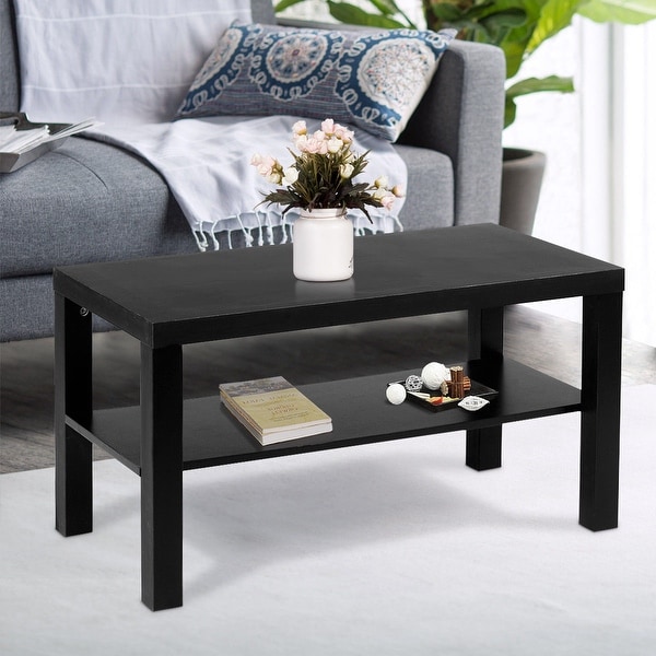 Shop Costway Coffee End Table Rectangle Modern Living Room Furniture