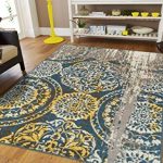 Amazon.com: Modern Area Rugs for Living Room 8x10 Blue Yellow Gray